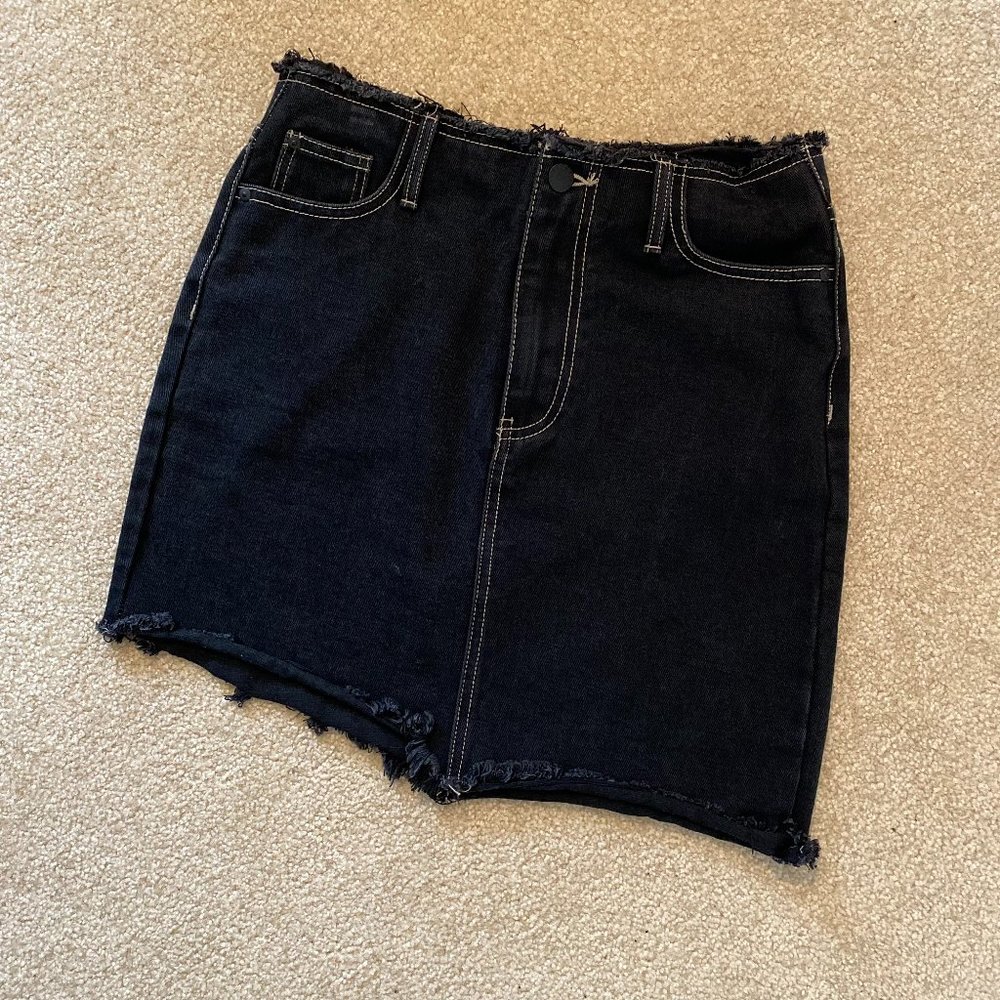 Forever 21 Raw Hem Denim Skirt
